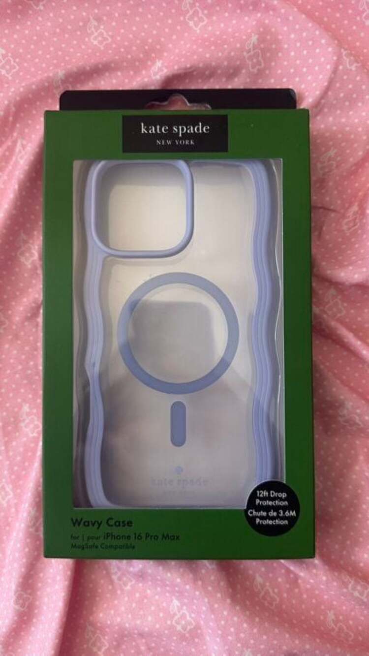Kate Spade Wavy‎ Case with MagSafe for iPhone 16 Pro Max - Periwinkle